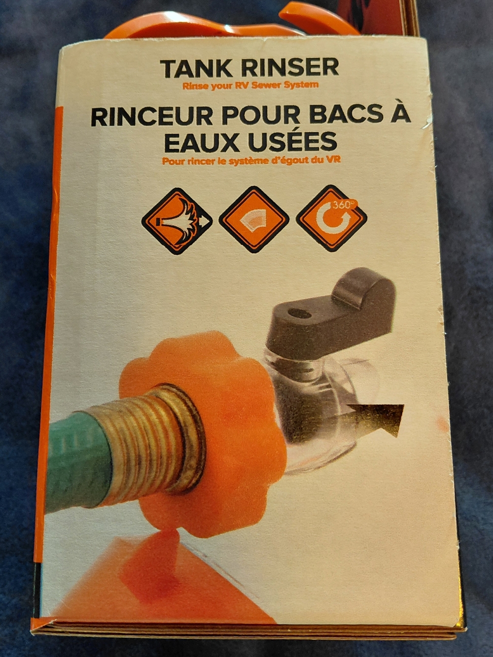 Camco 39082 Rhino Blaster Clear 45-Degree RV Holding Tank Rinser New - Picture 4 of 10
